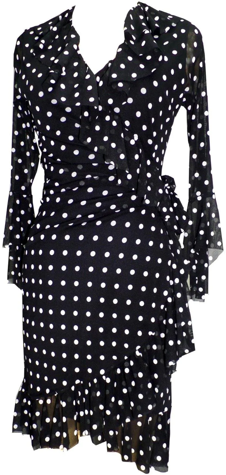 Mini Dots Wrap Around Dress