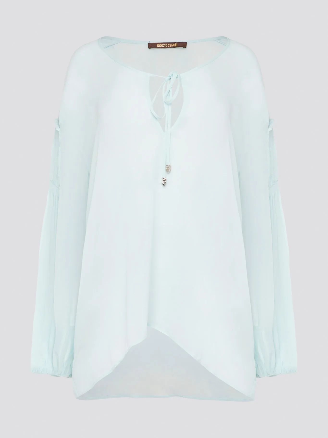 Mint Green Tie Front Blouse