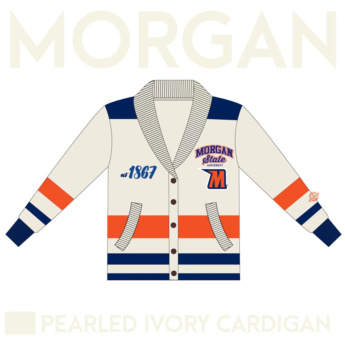 MORGAN STATE Cardigan PEARLED IVORY