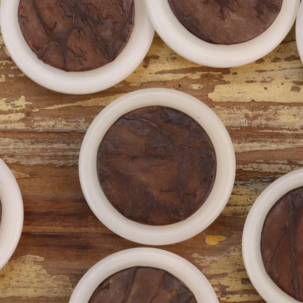 Natural Bark White Wood Grain Corozo Button 20 Pack(4 Sizes)