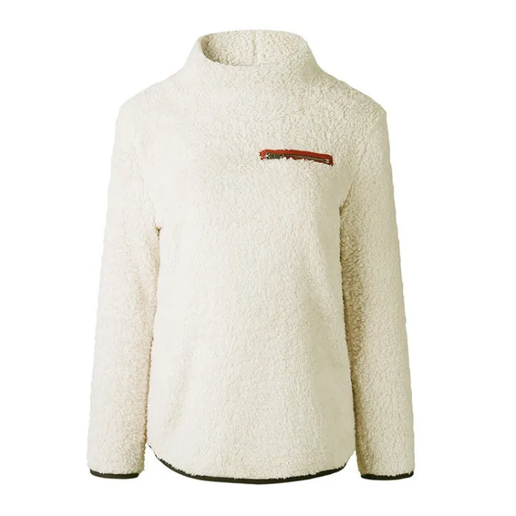 New Sweater Fashion Zipper High Collar Bottoming Shirt