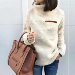 New Sweater Fashion Zipper High Collar Bottoming Shirt