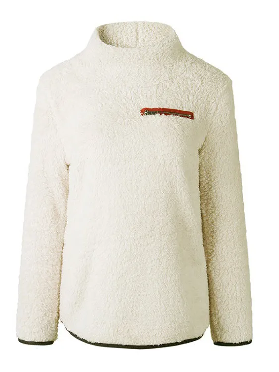 New Sweater Fashion Zipper High Collar Bottoming Shirt