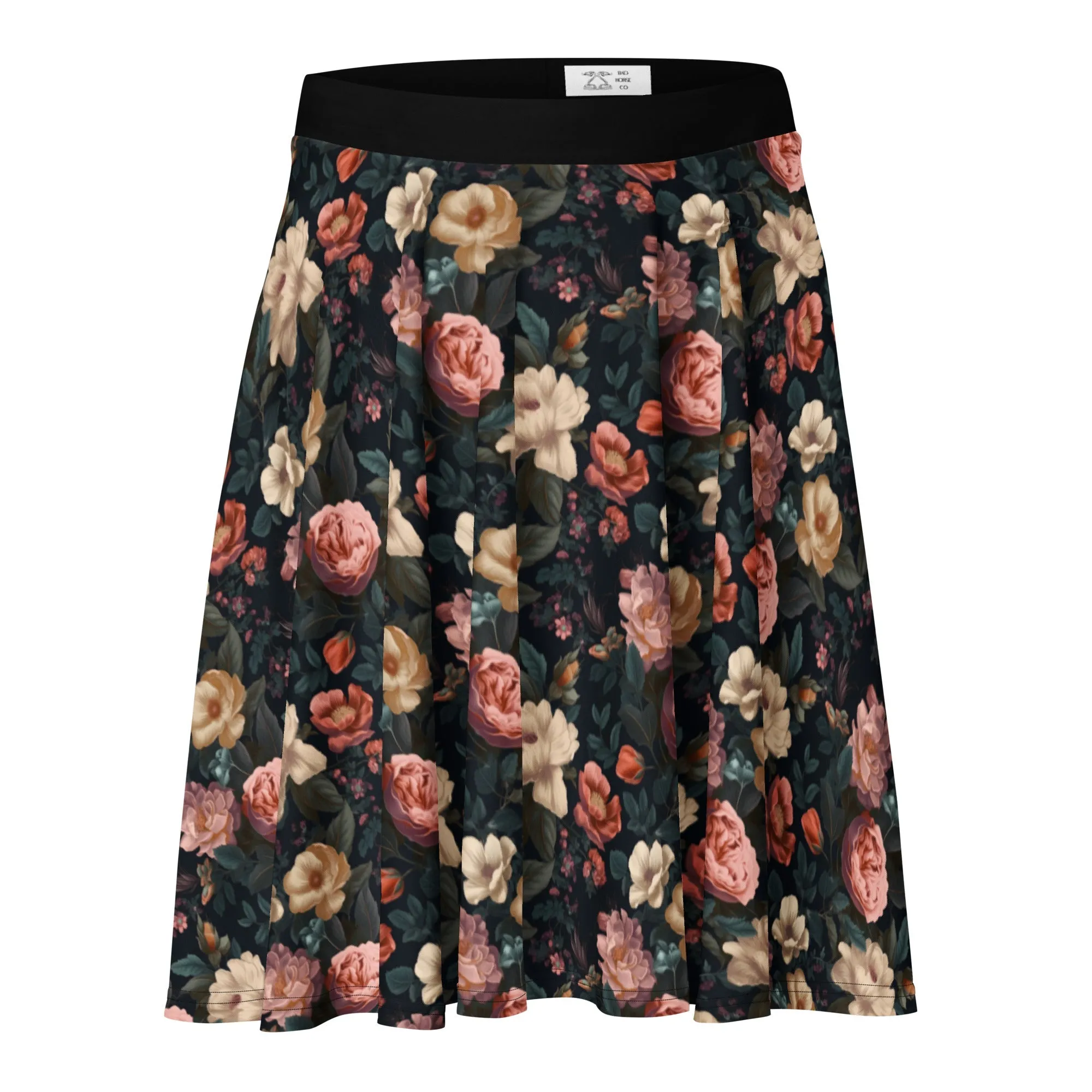Night Rose - Skater Skirt