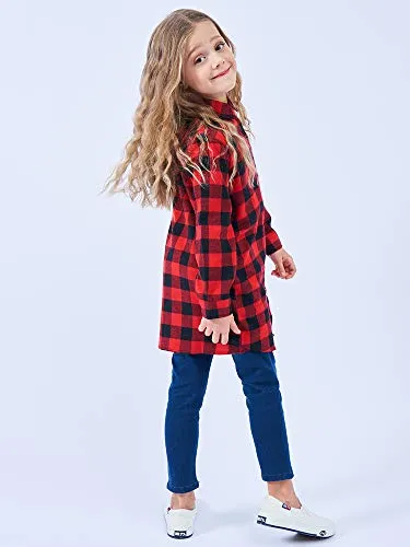 OCHENTA Buffalo Plaid Shirt - Girls Size 11-12