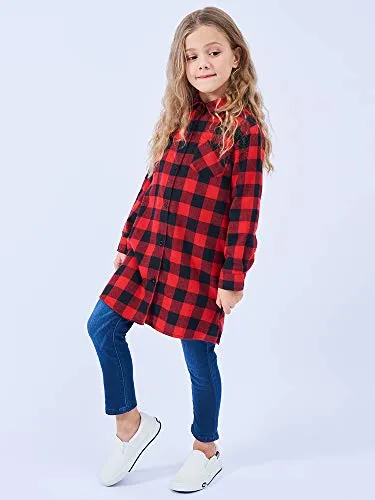 OCHENTA Buffalo Plaid Shirt - Girls Size 11-12