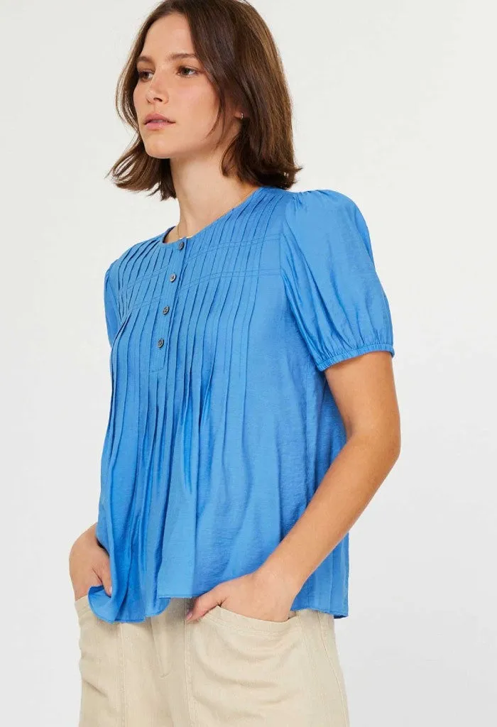 Olivia Blouse-Denim Blue