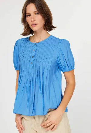 Olivia Blouse-Denim Blue