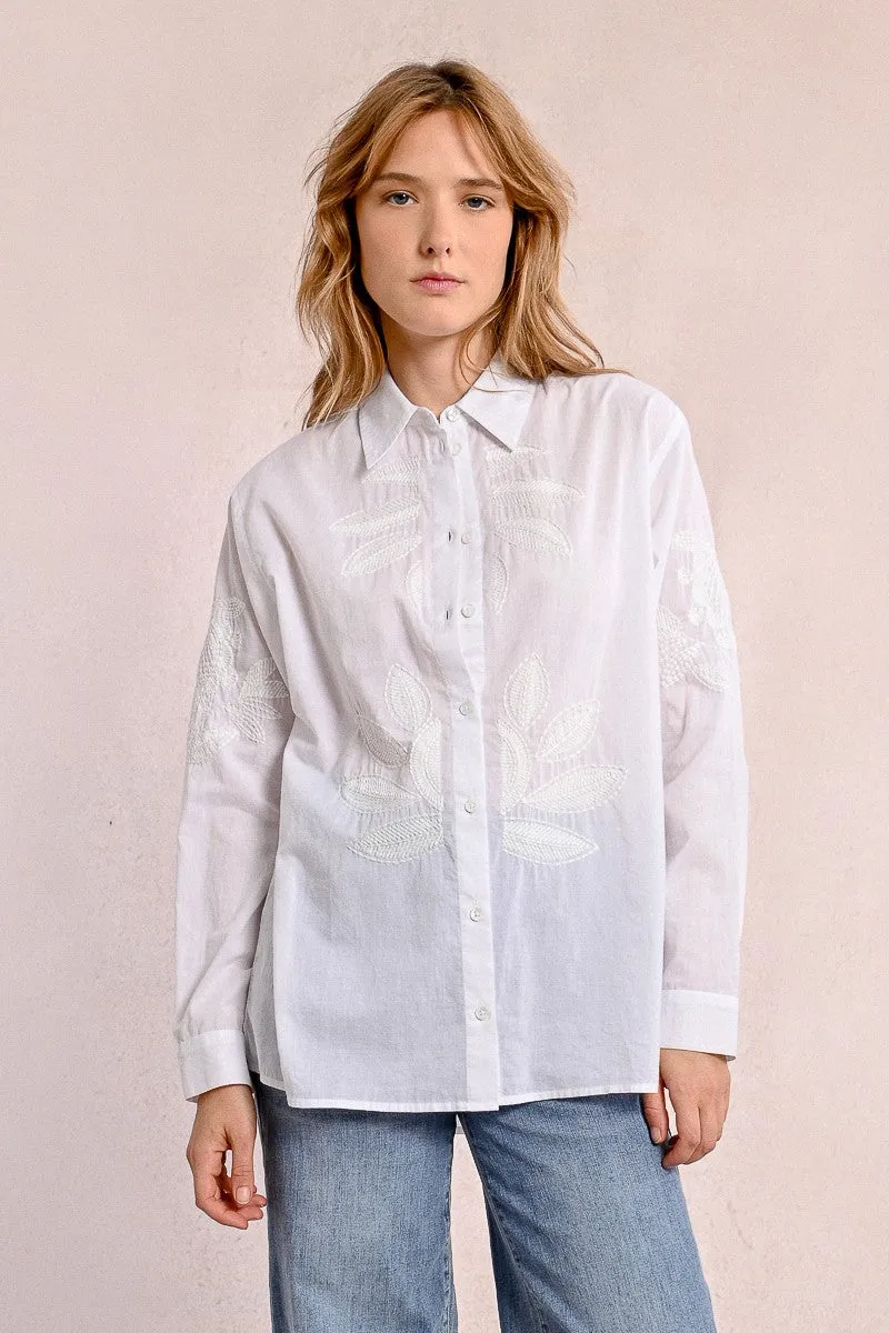 OVERSIZED SHIRT WITH EMBROIDERY