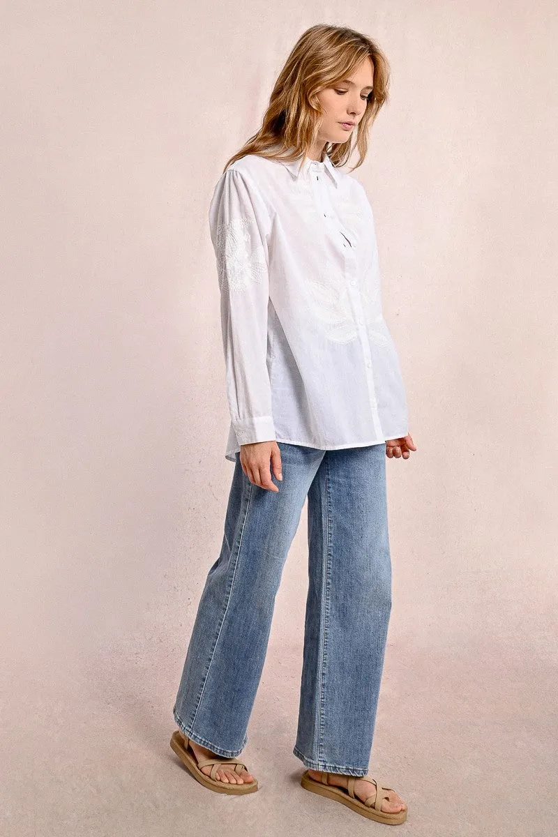 OVERSIZED SHIRT WITH EMBROIDERY