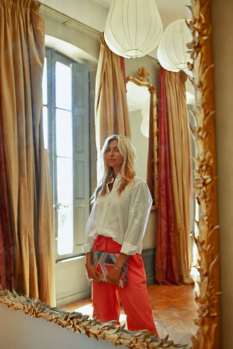OVERSIZED SHIRT WITH EMBROIDERY