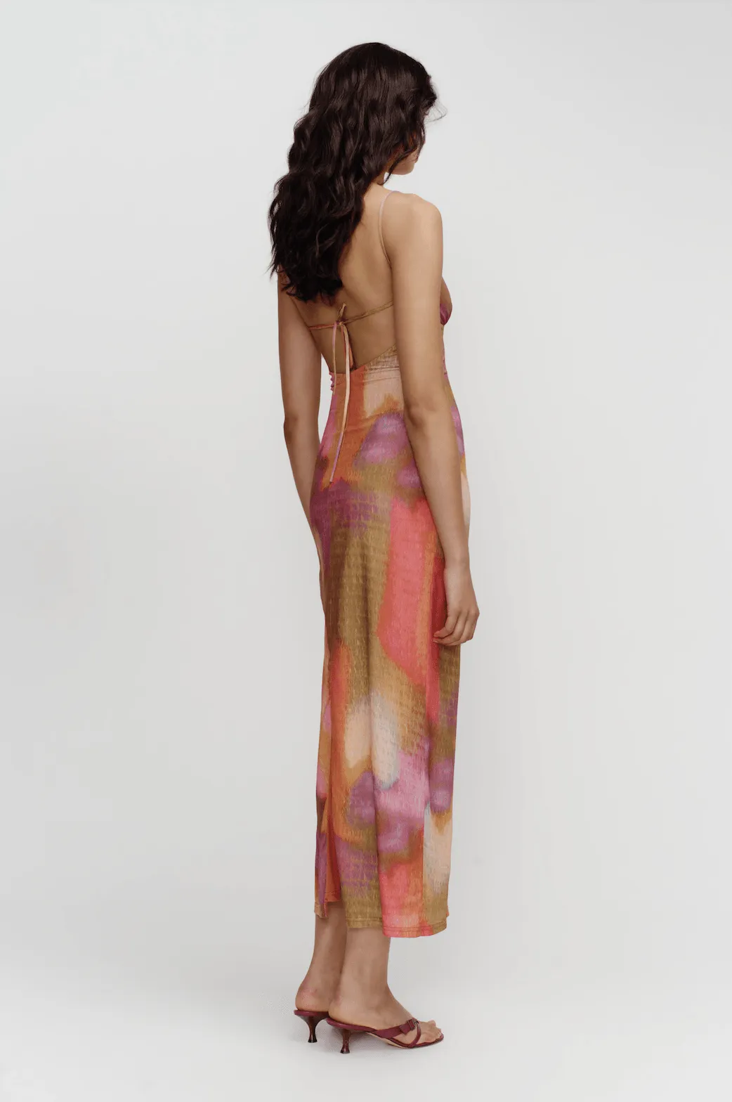 OWNLEY Miro Midi Dress - Rainbow Blur