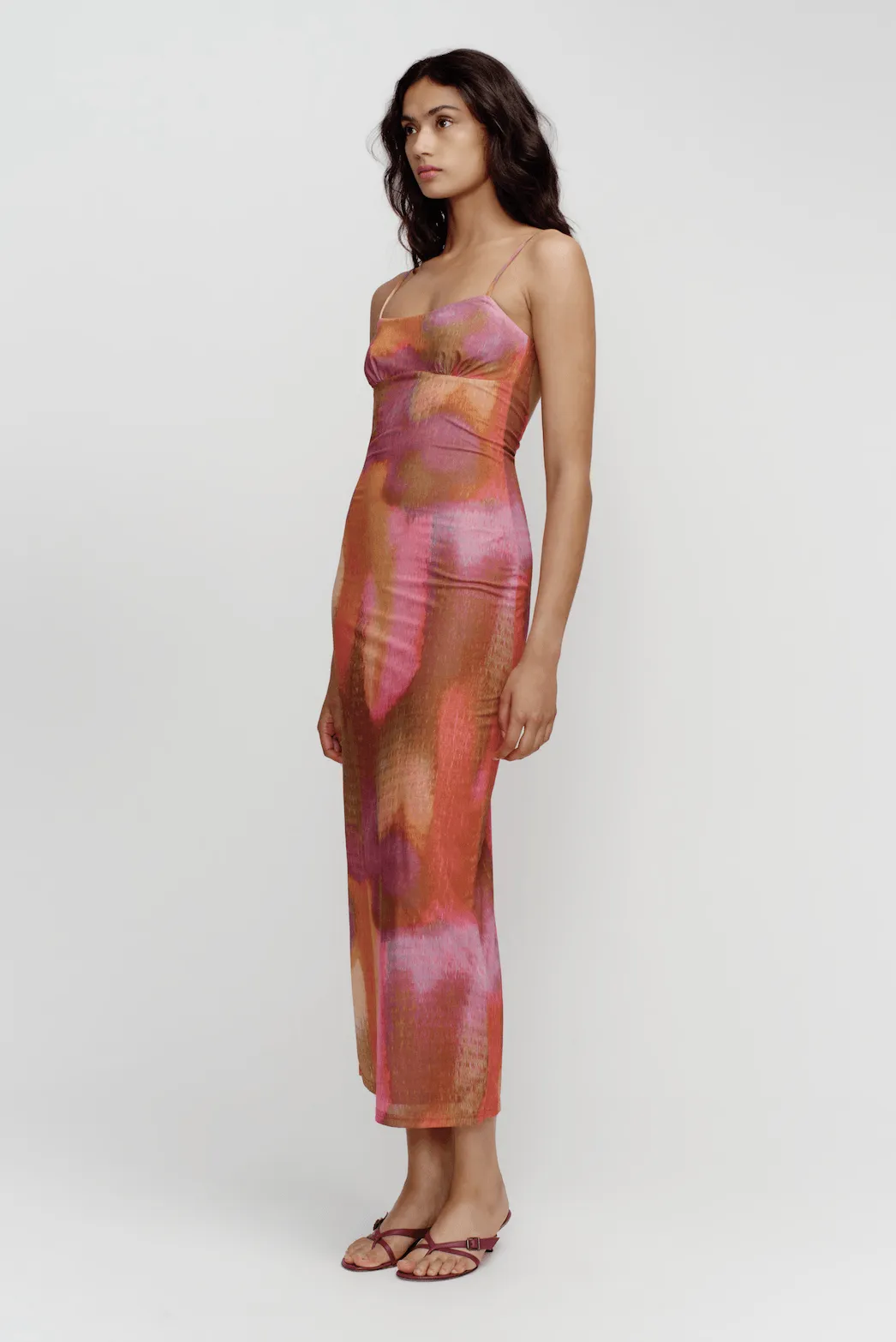 OWNLEY Miro Midi Dress - Rainbow Blur