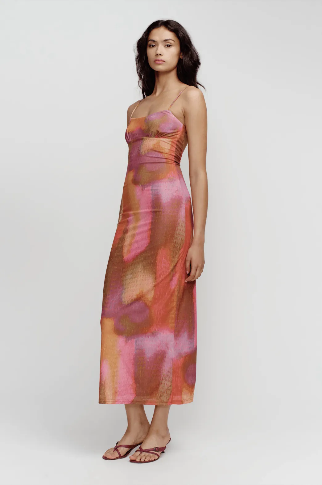 OWNLEY Miro Midi Dress - Rainbow Blur
