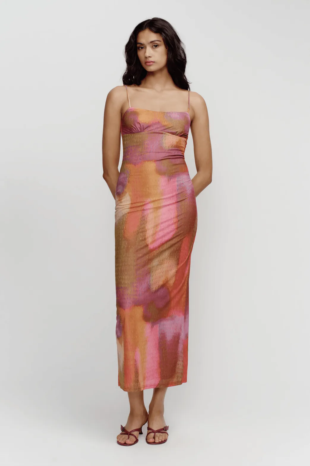 OWNLEY Miro Midi Dress - Rainbow Blur