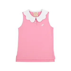 Paige's Playful Polo - Hamptons Hot Pink with Worth Avenue White