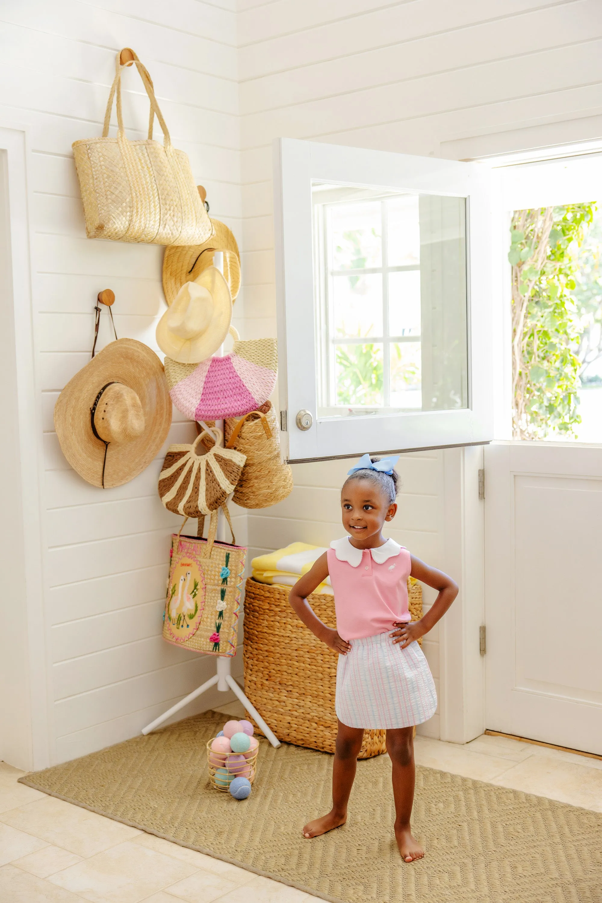 Paige's Playful Polo - Hamptons Hot Pink with Worth Avenue White