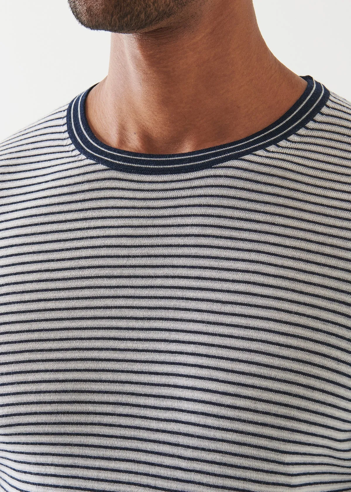 PATRICK ASSARAF Striped Crew Neck Sweater