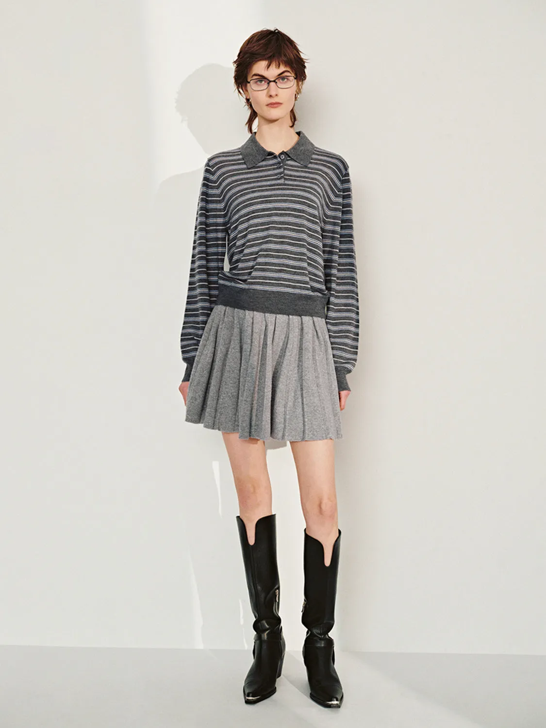 Pleated Knitted Skirts