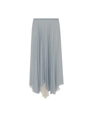 pleated midi skirt