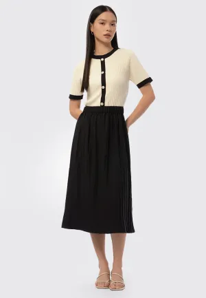 Pleated Midi Skirt
