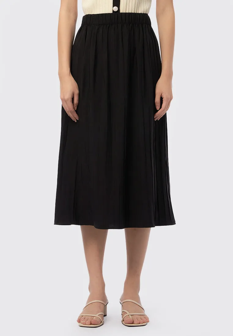 Pleated Midi Skirt