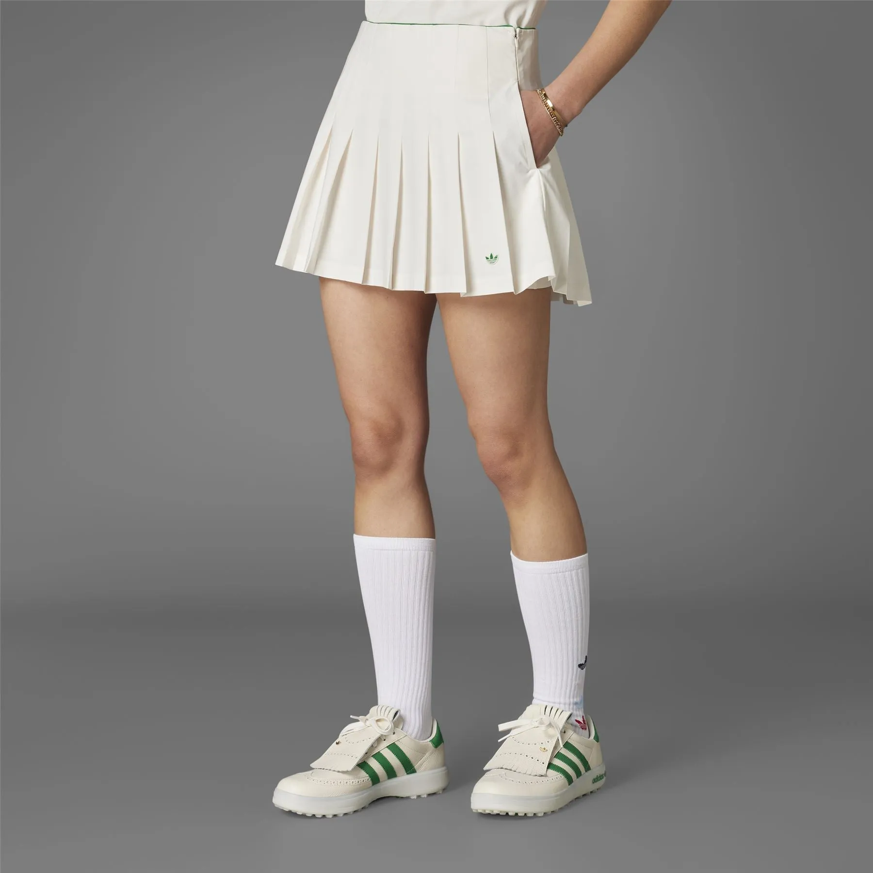 Pleated Skort Chalk White