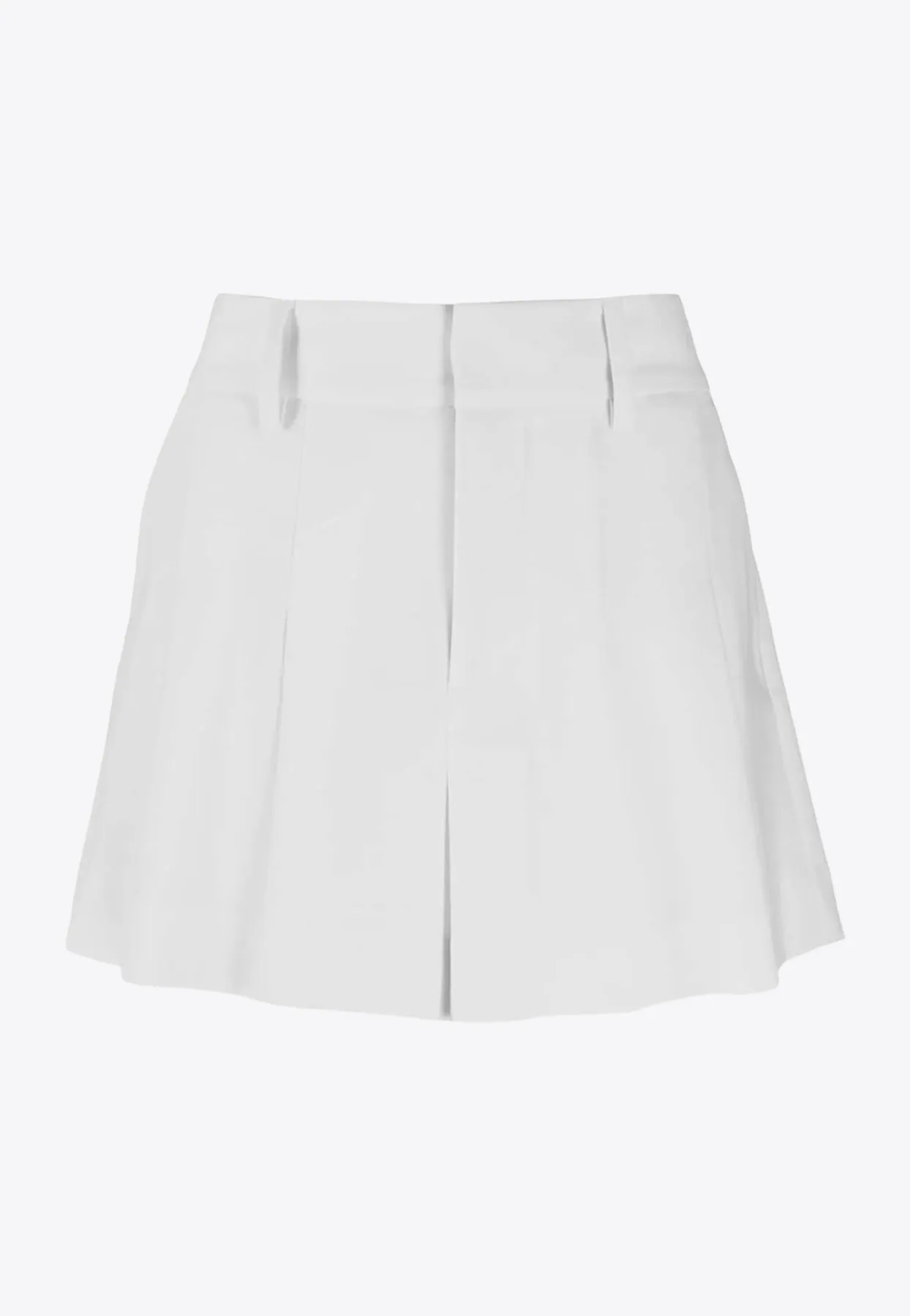 Pleated Wool-Blend Mini Skirt