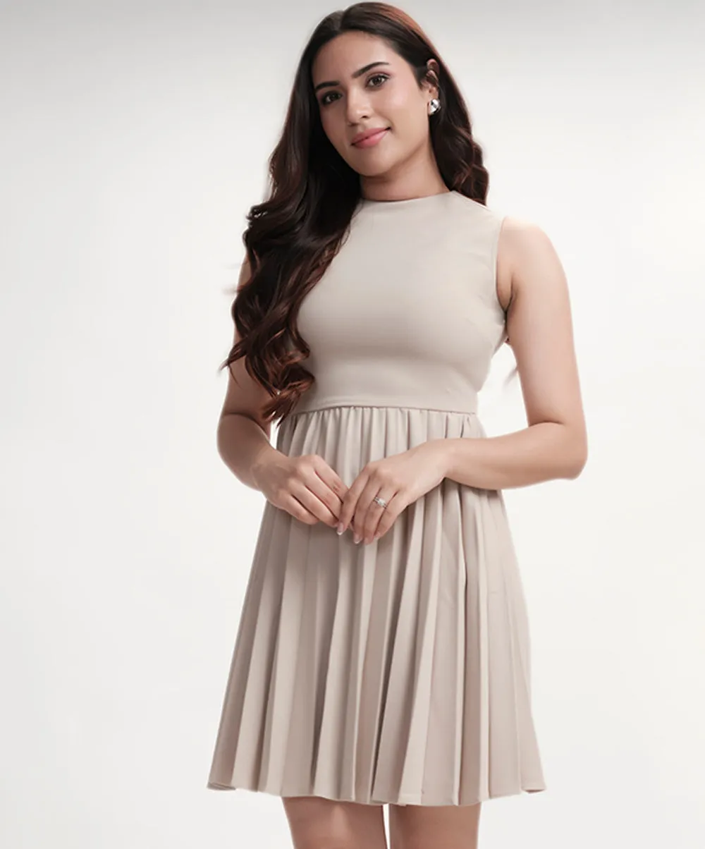 Pleated Wrap Formal Dress