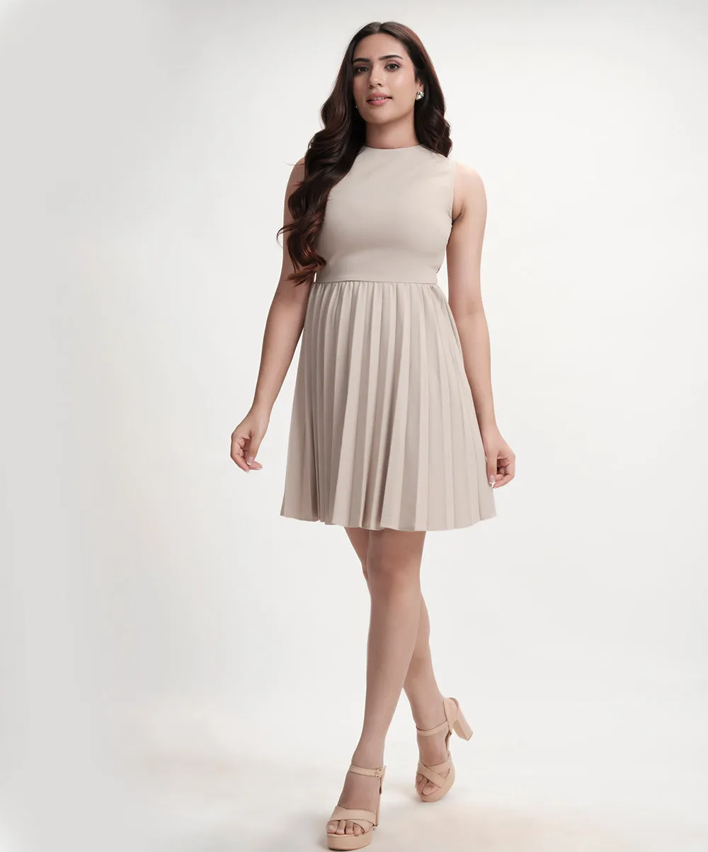 Pleated Wrap Formal Dress