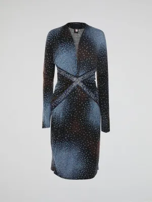Printed Long Sleeve Dress