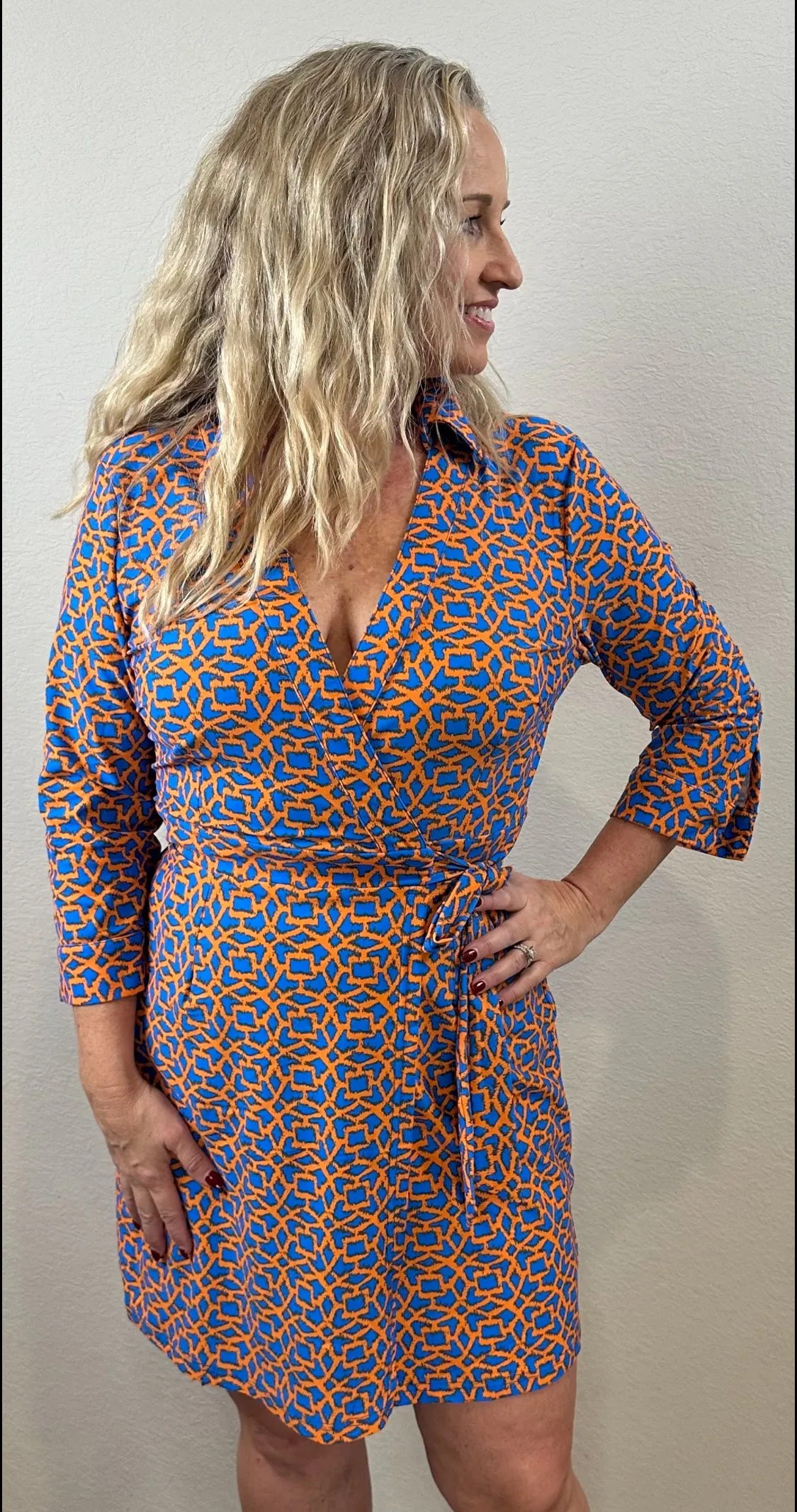 Printed Wrap Dress