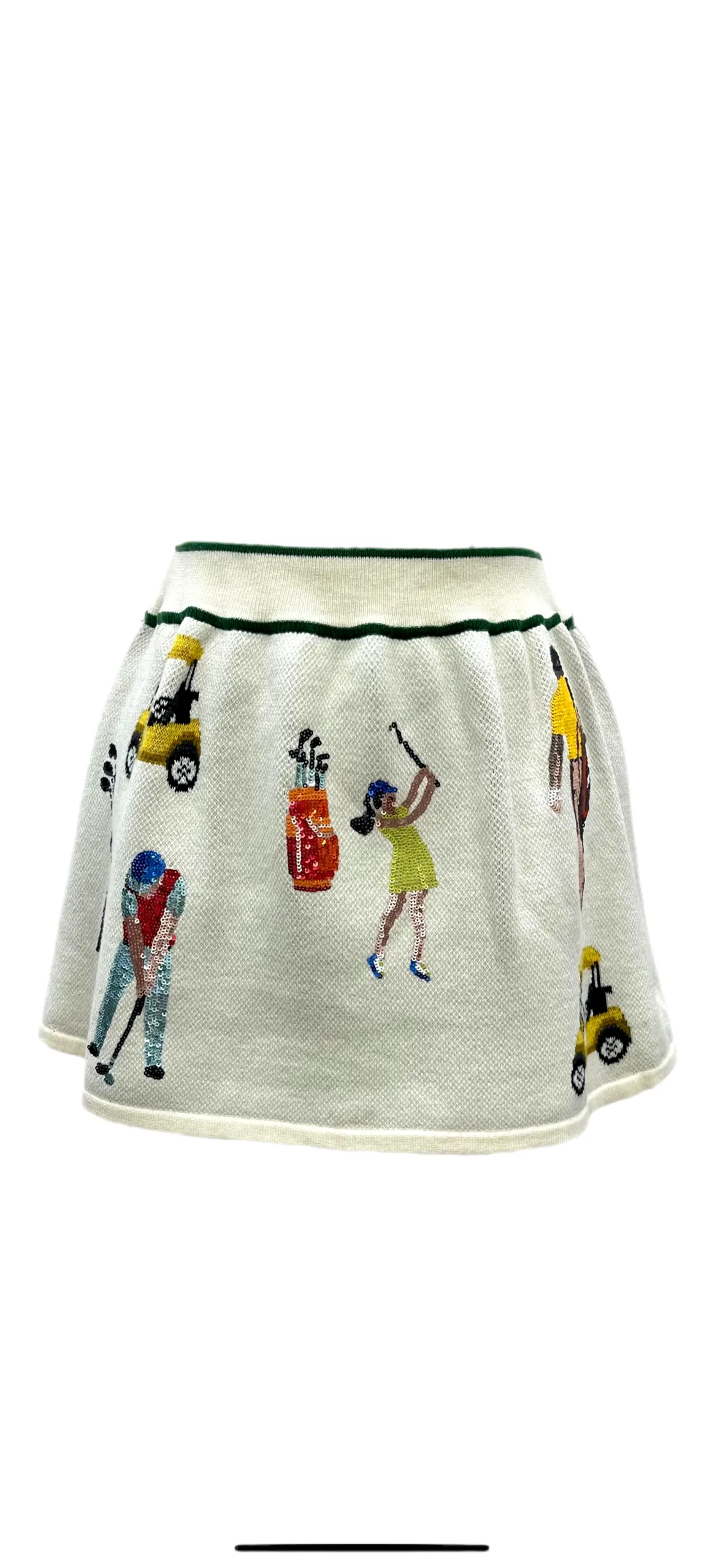 Queen of Sparkles White Golf Icon Skirt