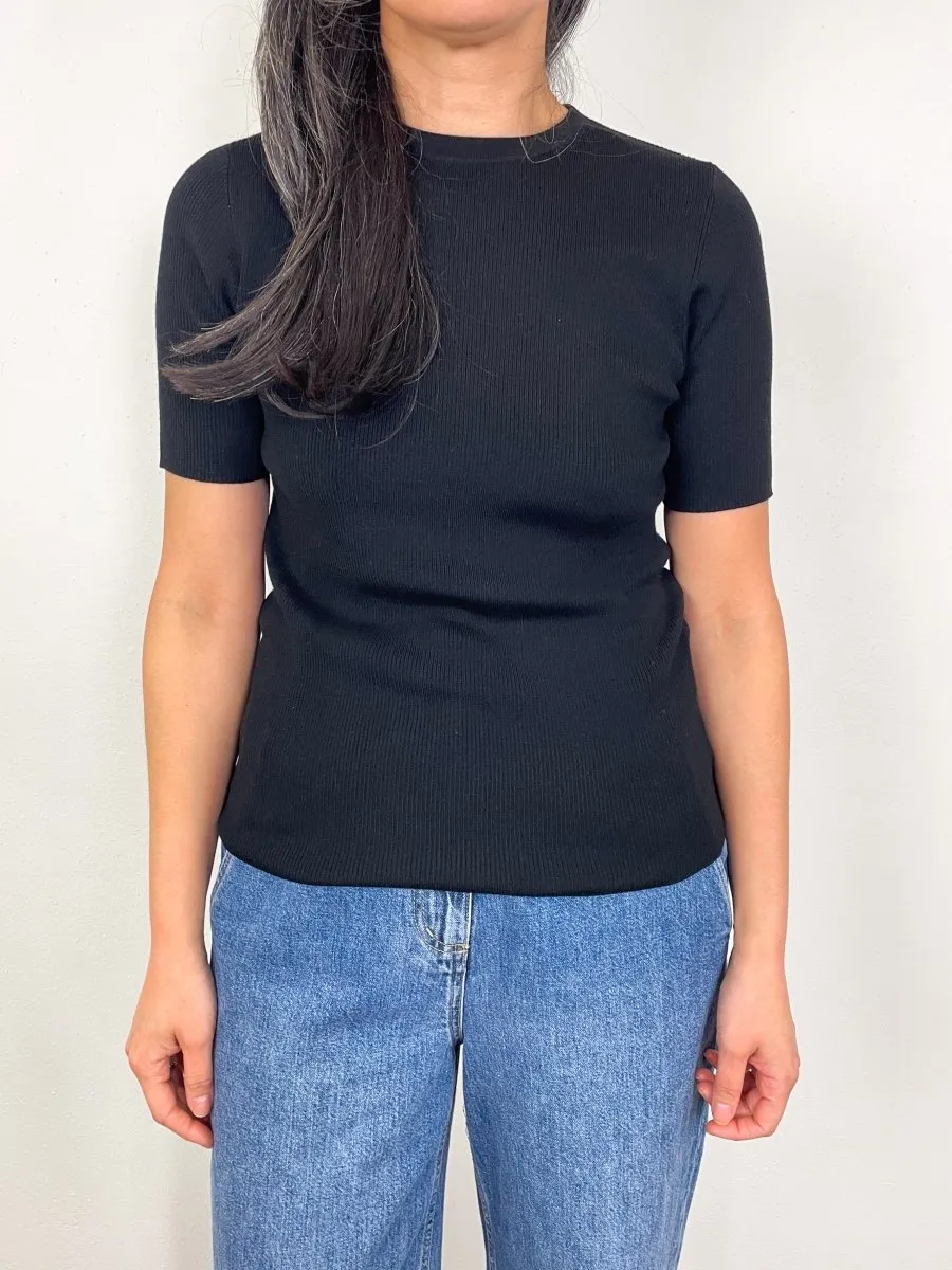 Rd Sweater Short Sleeve in Black
