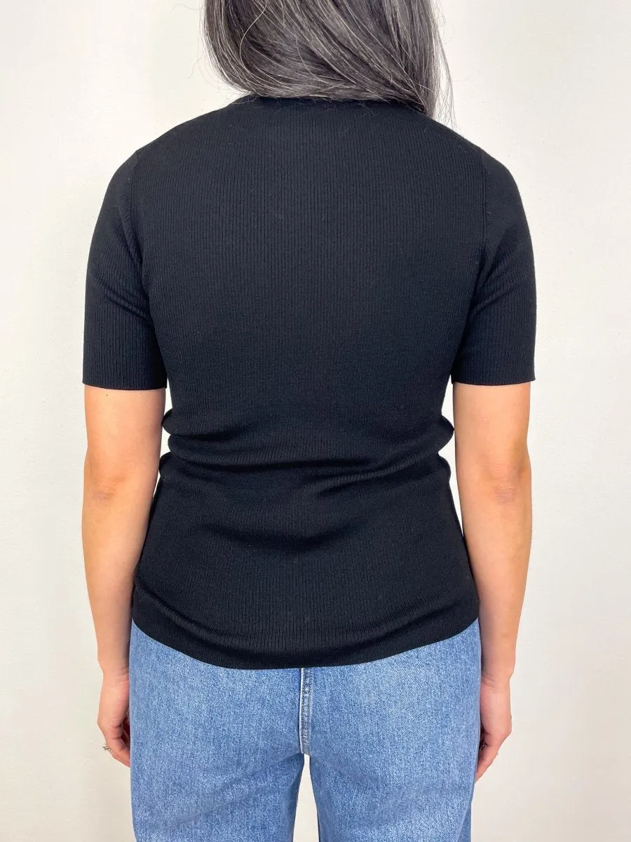 Rd Sweater Short Sleeve in Black
