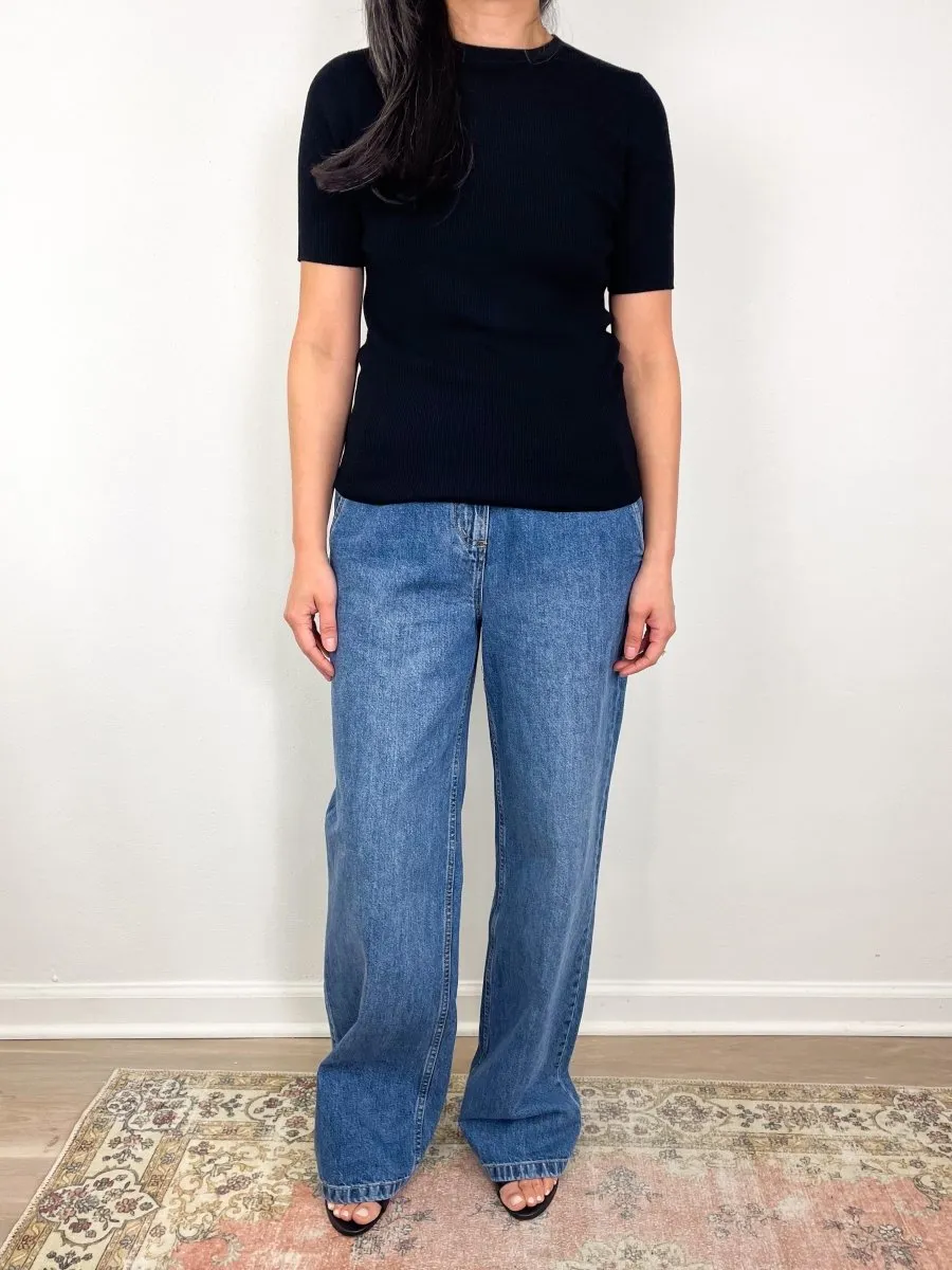 Rd Sweater Short Sleeve in Black