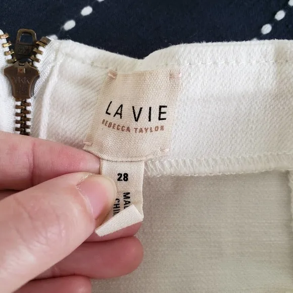 Rebecca Taylor| La Vie Denim Skirt Mini White Size 28