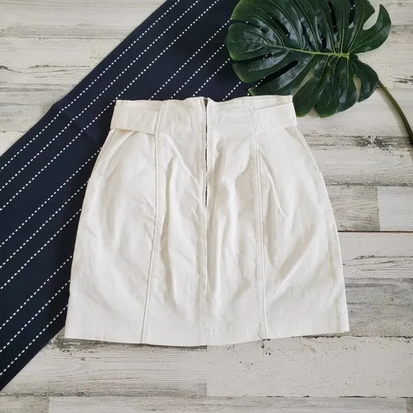 Rebecca Taylor| La Vie Denim Skirt Mini White Size 28