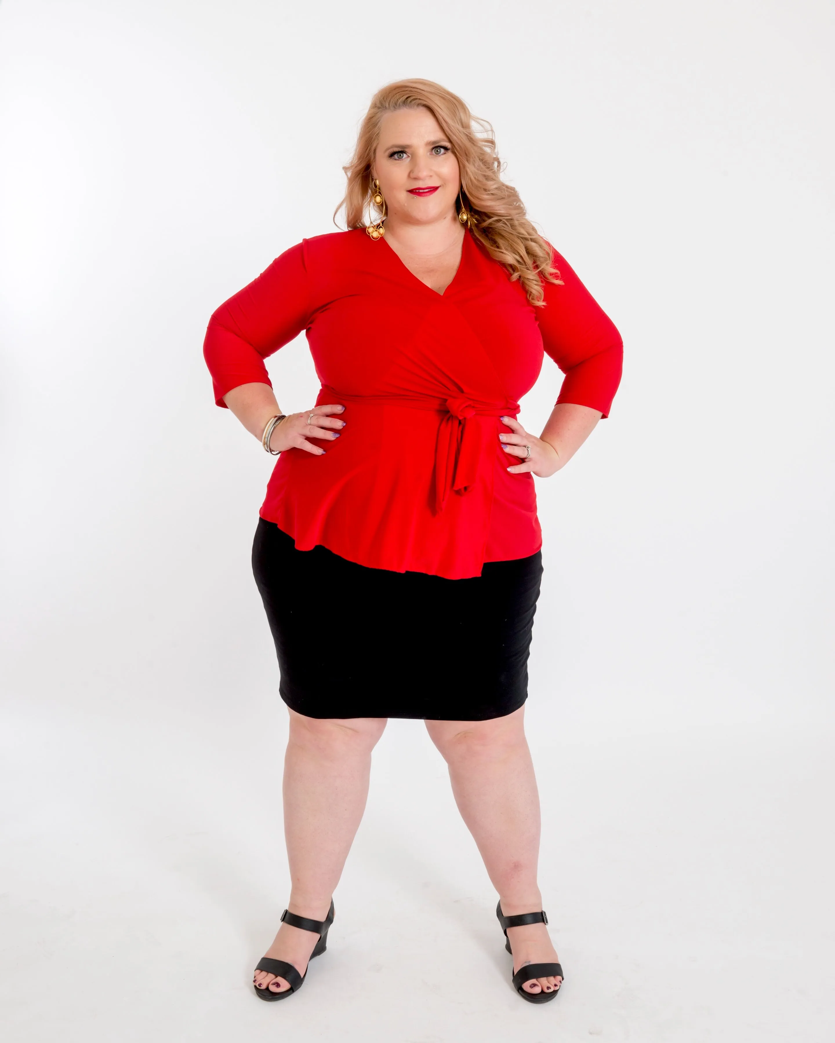 Red - Wrap Top