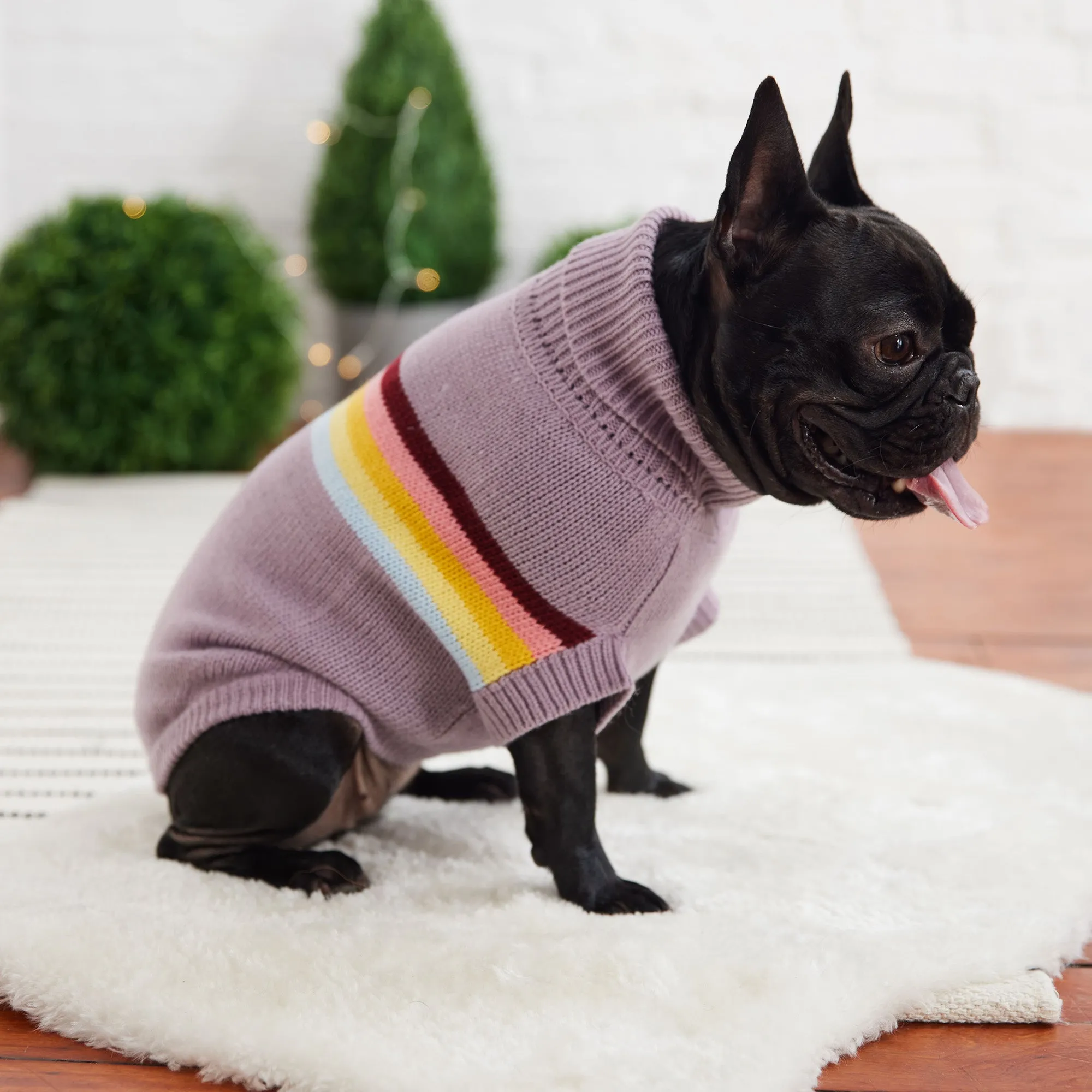 Retro Dog Sweater - Lavender