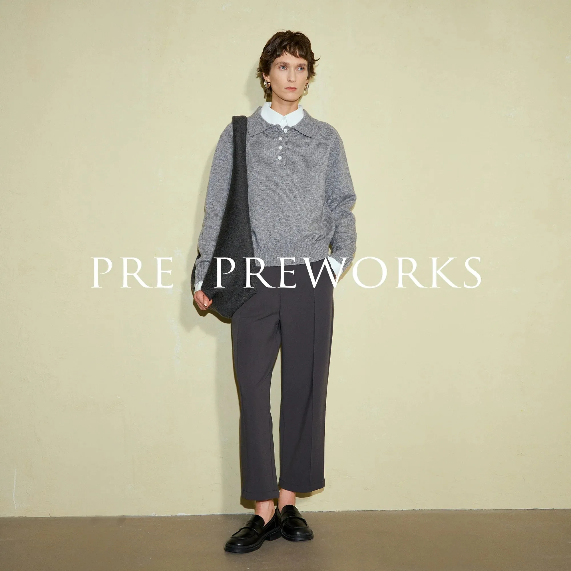 Retro Wool Polo Knit Sweater