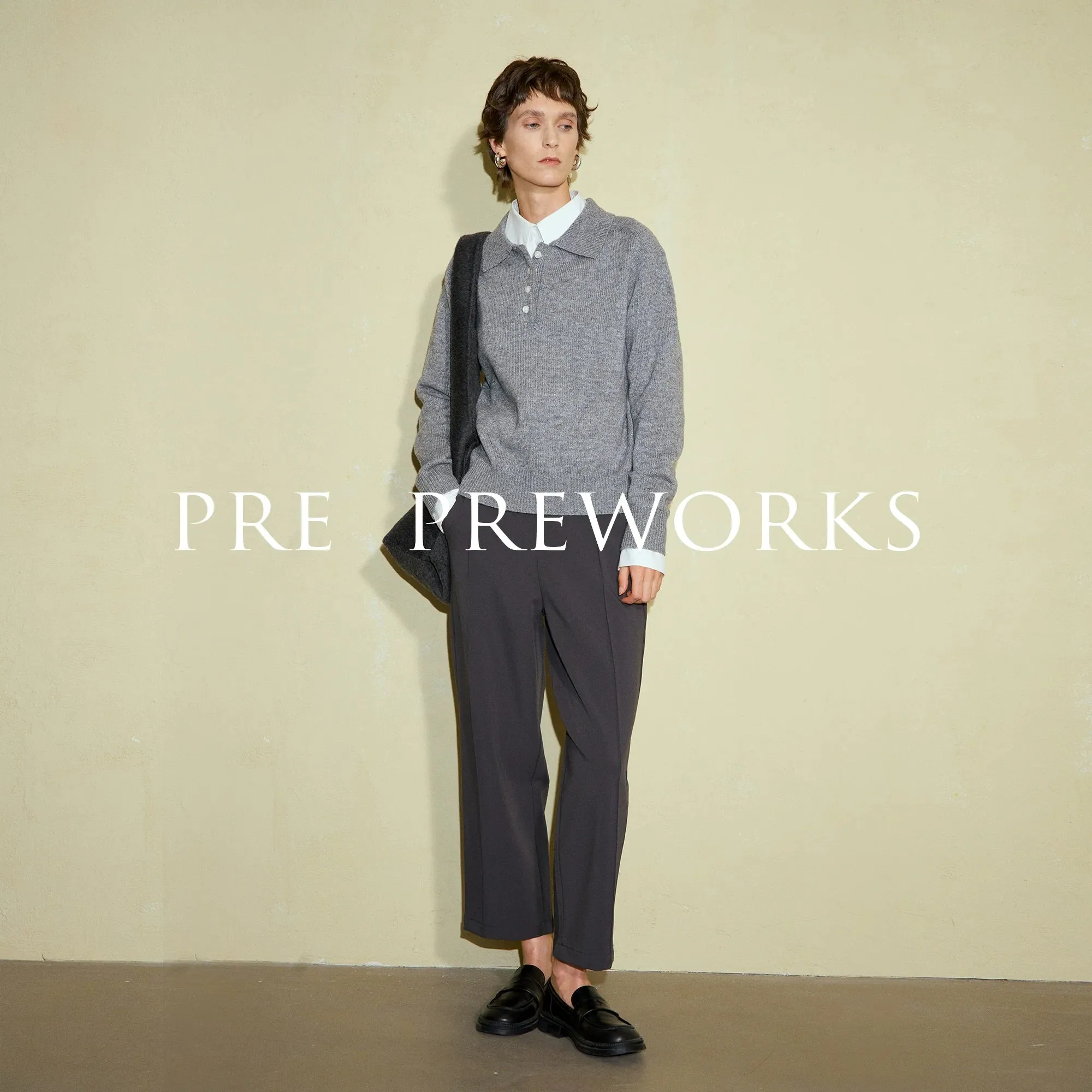 Retro Wool Polo Knit Sweater