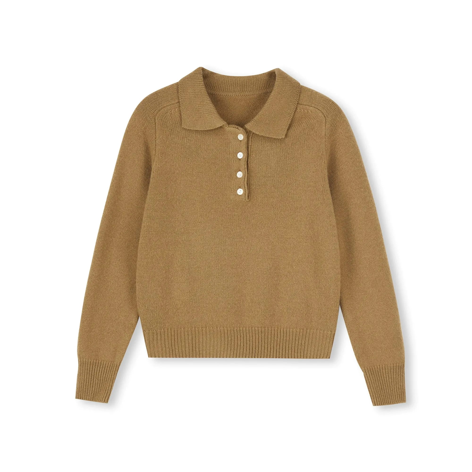 Retro Wool Polo Knit Sweater