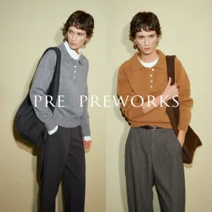 Retro Wool Polo Knit Sweater