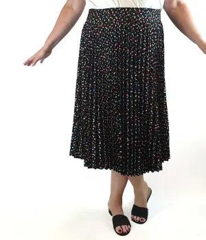 Review black confetti print skirt size 16