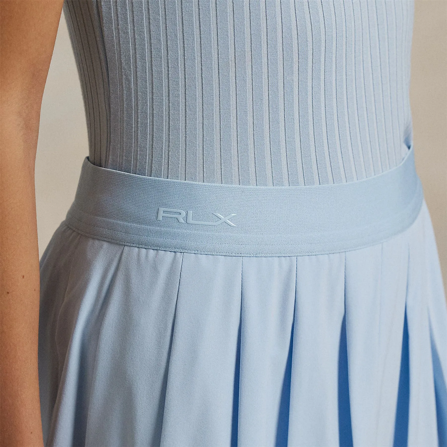 RLX 16-Inch Pleated Skort Cold Springs/Ceramic White