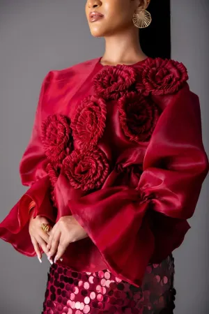 Rose Organdy Top