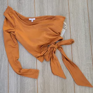 RUST one shoulder waist tie