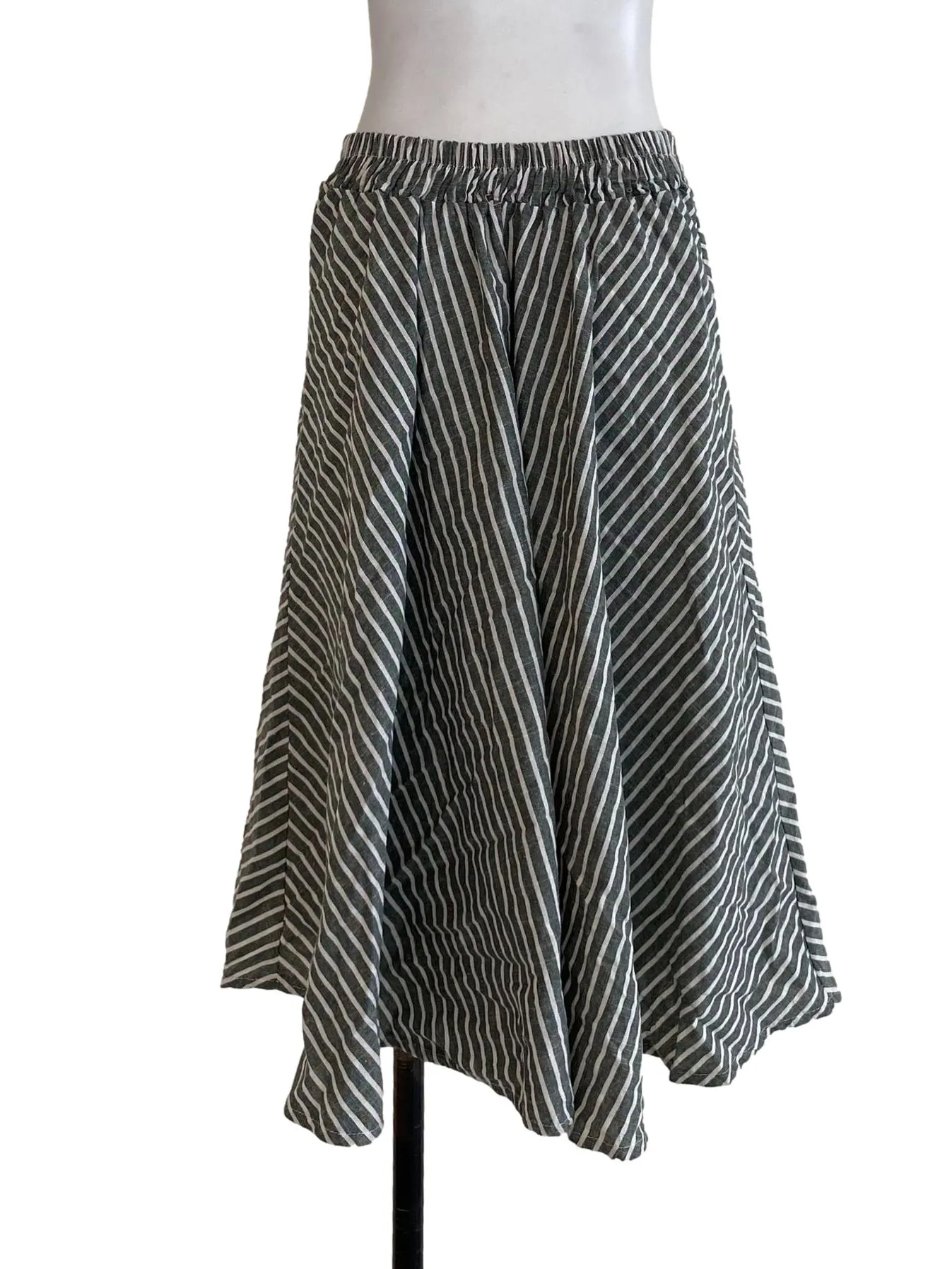Sage Bengal Stripes Full Circle Skirt