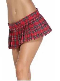 Schoolgirl Plaid Pleated Mini Skirt Falda Mujer Cute Summer Plus Size Women Plaid Vintage Skirts